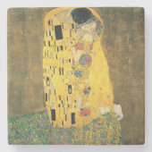 GUSTAV KLIMT - Der Kuss 1907 Steinuntersetzer (Vorderseite)