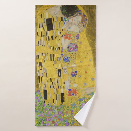 Gustav Klimt - Der Kuss Badhandtuch Set (Badehandtuch)