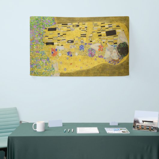 Gustav Klimt - Der Kuss Banner (Messeveranstaltung)