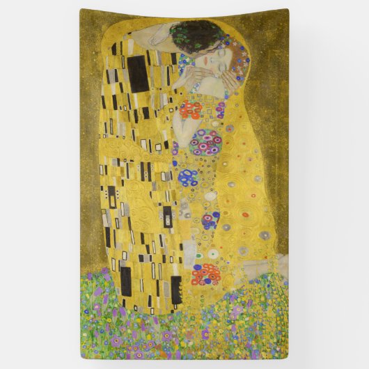 Gustav Klimt - Der Kuss Banner (Vertikal)