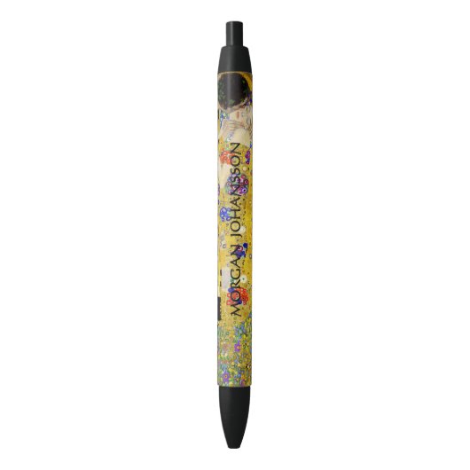 Gustav Klimt – Der Kuss – Benutzerdefinierter Text Kugelschreiber (Vorderseite Vertikal)