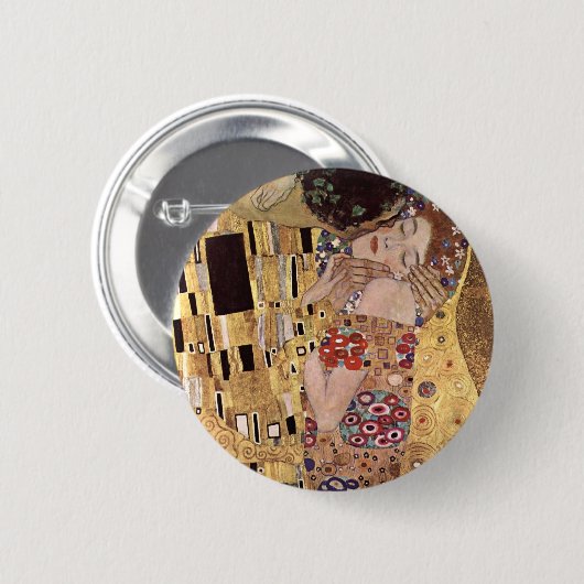 Gustav Klimt ~ der Kuss Button (Vorne & Hinten)