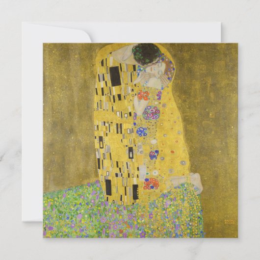Gustav Klimt - Der Kuss Dankeskarte (Vorderseite)
