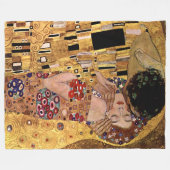Gustav Klimt: Der Kuss (Detail) Fleecedecke (Vorderseite (Horizontal))