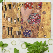 Gustav Klimt: Der Kuss (Detail) Handtuch (Gefaltet)