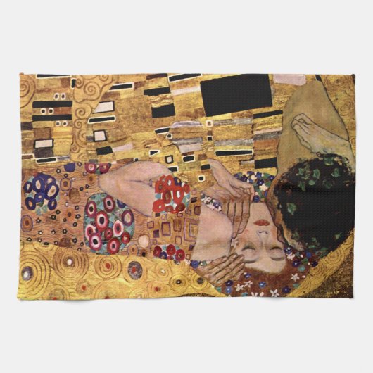 Gustav Klimt: Der Kuss (Detail) Handtuch (Horizontal)