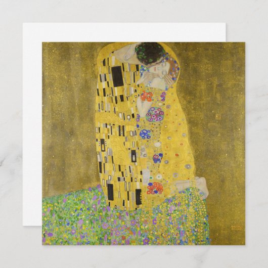 Gustav Klimt - Der Kuss Einladung (Vorne/Hinten)