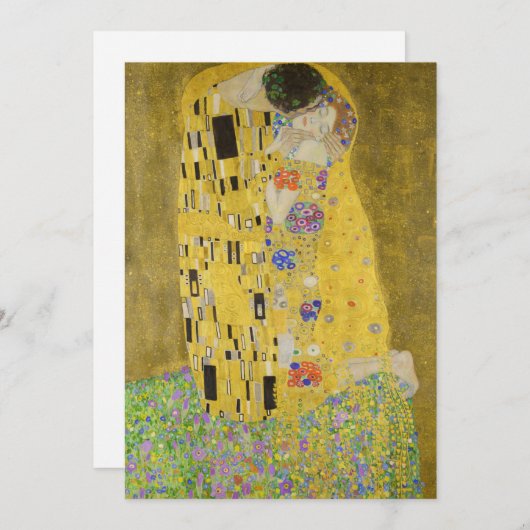 Gustav Klimt - Der Kuss Einladung (Vorne/Hinten)