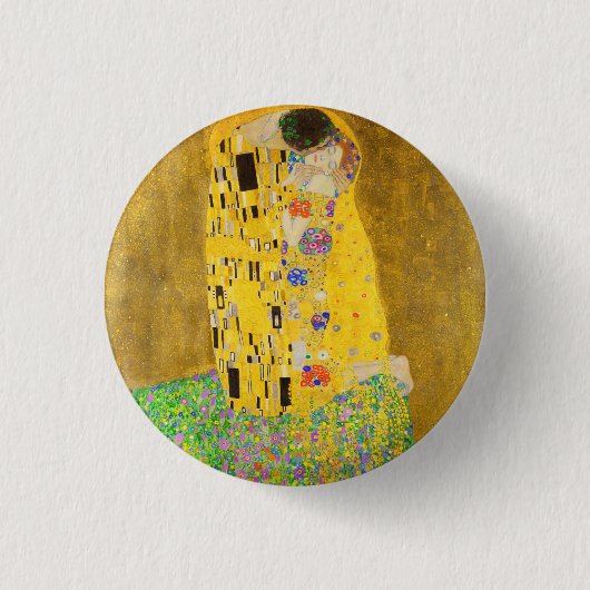 Gustav Klimt Der Kuss Fine Art Button (Vorderseite)