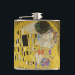 Gustav Klimt - Der Kuss Flachmann<br><div class="desc">Der Kuss - Gustav Klimt 1907-1908</div>