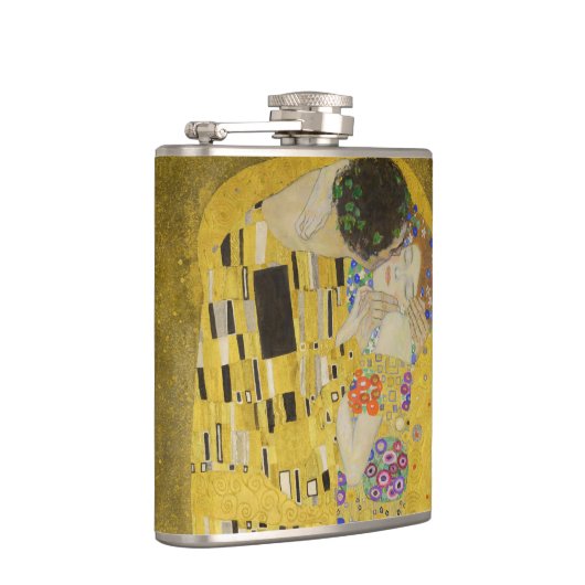 Gustav Klimt - Der Kuss Flachmann (Rechts)