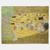 Gustav Klimt - Der Kuss Fleecedecke (Vorderseite (Horizontal))