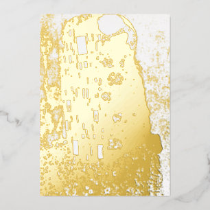 Gustav Klimt - Der Kuss Folien Feiertagskarte