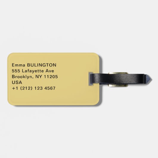 Gustav Klimt - Der Kuss Gepäckanhänger (Rückseite horizontal)