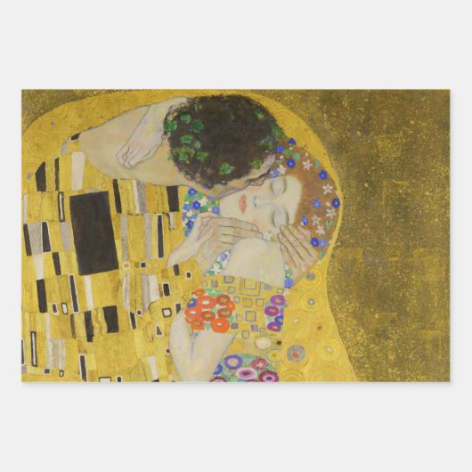 Gustav Klimt - Der Kuss Geschenkpapier Set (Vorderseite 3)