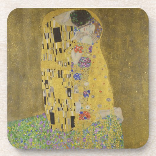Gustav Klimt "Der Kuss" Getränkeuntersetzer (Vorderseite)