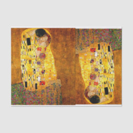 Gustav Klimt, der Kuss,   Gewehrpapier Seidenpapier
