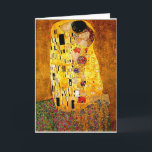 Gustav Klimt, der Kuss, Karte<br><div class="desc">The Kiss, 1907 von Gustav Klimt, Fine Art</div>