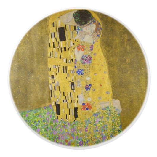 Gustav Klimt - Der Kuss Keramikknauf (Vorderseite)
