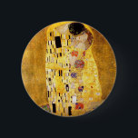 Gustav Klimt der Kuss-Knopf Button<br><div class="desc">Gustav Klimt der Kussknopf. GrafikÖlfarbe auf Leinwand von 1907-1908. Der Kuss ist bekannteste Malerei Gustav Klimts,  eine schöne Arbeit,  welche die Höhe seines goldenen Zeitraums darstellt. Ein perfektes Geschenk für Liebhaber des österreichischen Symbolismus,  Gustav Klimt und schöne Kunst.</div>