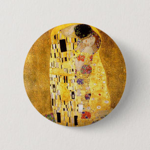 Gustav Klimt der Kuss-Knopf Button