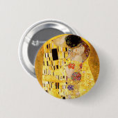 Gustav Klimt Der Kuss Knopf Button (Vorne & Hinten)