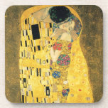 Gustav Klimt der Kuss-Kunst-Korken-Untersetzer Untersetzer<br><div class="desc">Herrliches Detail der feine Kunst-Malerei Gustav Klimt des Kusses ist auf diesem Korken-Untersetzer.</div>