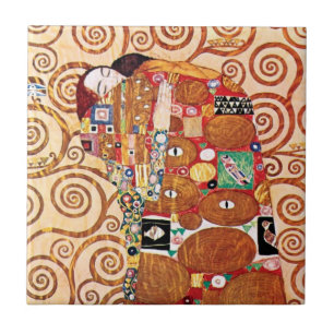 Gustav Klimt - Der Kuss - Kunstmalerei Fliese
