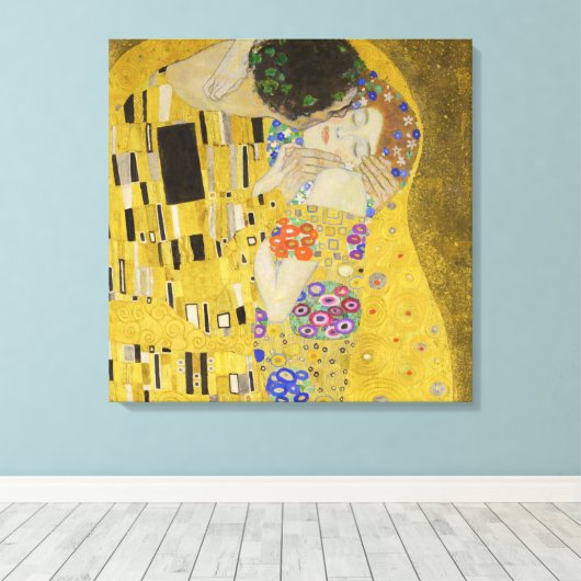 Gustav Klimt - Der Kuss Leinwanddruck (Insitu (Holzboden))