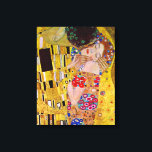 Gustav Klimt - Der Kuss Leinwanddruck<br><div class="desc">Der Kuss von Gustav Klimt. Großes Gemälde mit dem Titel The Kiss,  hergestellt von Gustav Klimt.</div>