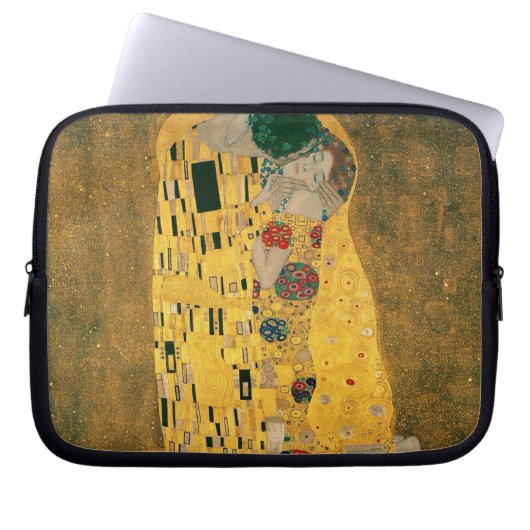 Gustav Klimt Der Kuss (Liebhaber) GalerieHD Vintag Laptopschutzhülle (Vorderseite)