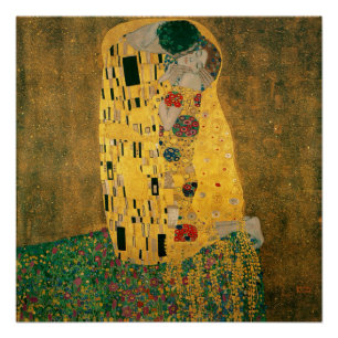 Gustav Klimt Der Kuss (Liebhaber) GalerieHD Vintag Poster