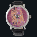 Gustav Klimt Der Kuss Lila Armbanduhr<br><div class="desc">Gustav Klimt Der Kuss Lila</div>