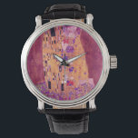 Gustav Klimt Der Kuss Lila Armbanduhr<br><div class="desc">Gustav Klimt Der Kuss Lila</div>