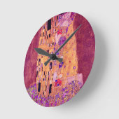 Gustav Klimt Der Kuss Lila Runde Wanduhr (Winkel)