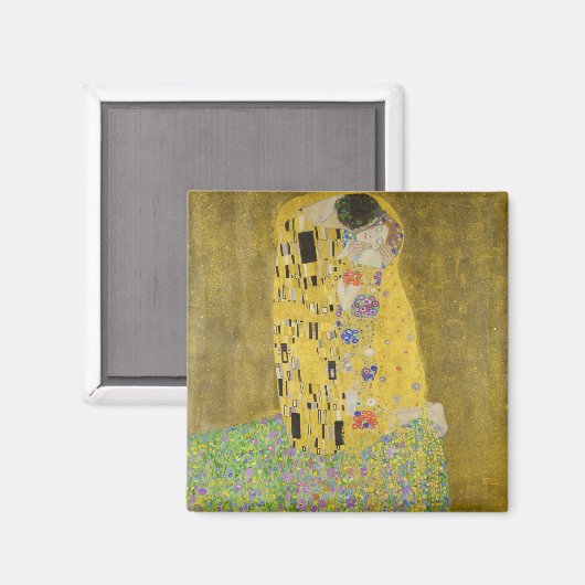 Gustav Klimt - Der Kuss Magnet (Vorderseite/Rückseite)