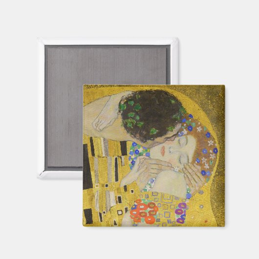 Gustav Klimt - Der Kuss Magnet (Vorderseite/Rückseite)