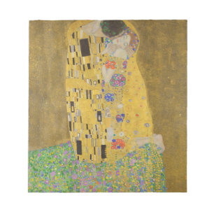 Gustav Klimt "Der Kuss" Notizblock
