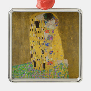 Gustav Klimt "Der Kuss" Ornament Aus Metall