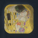 Gustav Klimt - Der Kuss Pappteller<br><div class="desc">Der Kuss - Gustav Klimt 1907-1908</div>