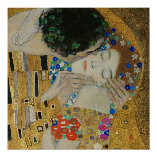 Gustav Klimt Der Kuss Poster (Vorderseite)