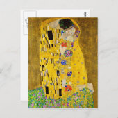 Gustav Klimt - Der Kuss Postkarte (Vorne/Hinten)
