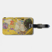 Gustav Klimt - Der Kuss - QR-Code Gepäckanhänger (Rückseite horizontal)