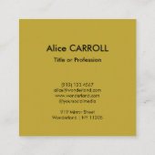 Gustav Klimt - Der Kuss - QR-Code Quadratische Visitenkarte (Rückseite)