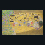 Gustav Klimt "Der Kuss" Rechteckiger Aufkleber<br><div class="desc">Gustav Klimts Meisterwerk: "Der Kuss". "Der Kuss", erstellt vom österreichischen Maler Gustav Klimt. Es gilt als sein berühmtestes Werk. Er malte es zwischen den Jahren 1907 und 1908, die den Höhepunkt seiner "Goldenen Periode" bildeten, als er eine Reihe von Werken malte, die Blattgold verwendeten. Österreich betrachtet "The Kiss" als nationalen...</div>