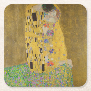 Gustav Klimt Der Kuss Rechteckiger Pappuntersetzer