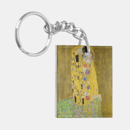Gustav Klimt - Der Kuss Schlüsselanhänger (Vorderseite links)