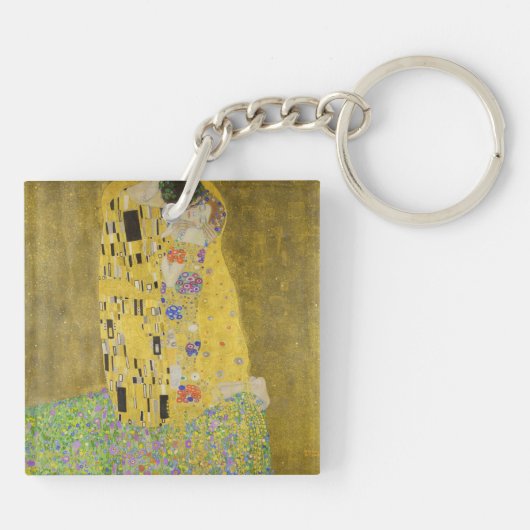 Gustav Klimt - Der Kuss Schlüsselanhänger (Rückseite)