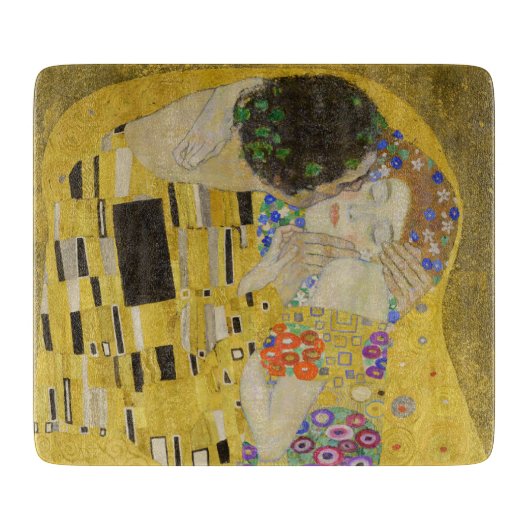 Gustav Klimt - Der Kuss Schneidebrett (Vorderseite)