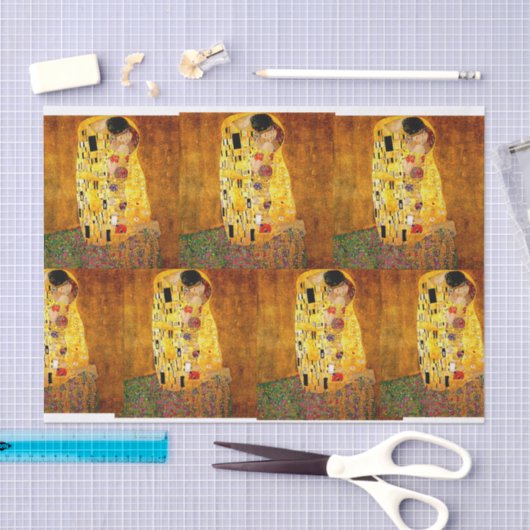 Gustav Klimt, der Kuss, Seidenpapier (Handwerk)
